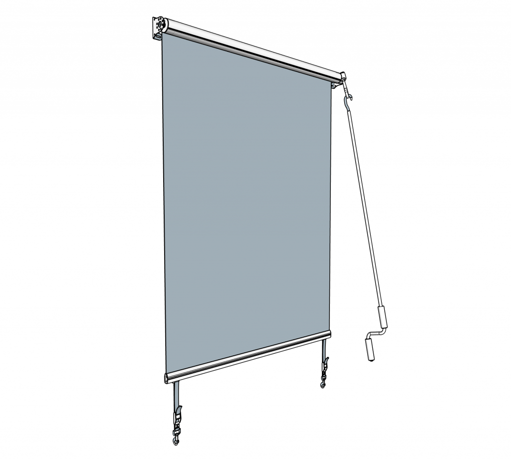 Gearbox Operated Straight Drop Line Drawing