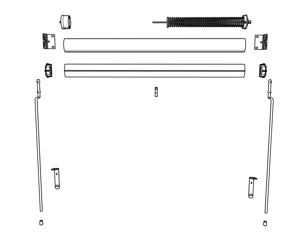 Exploded view of Automatic Awning