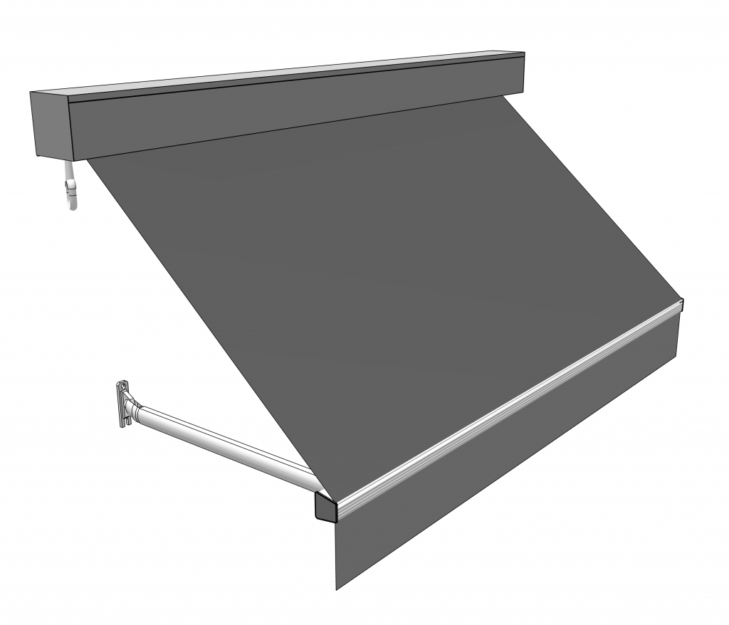 Heavy Duty Robusta Pivot Arm Awning with Extruded Hood