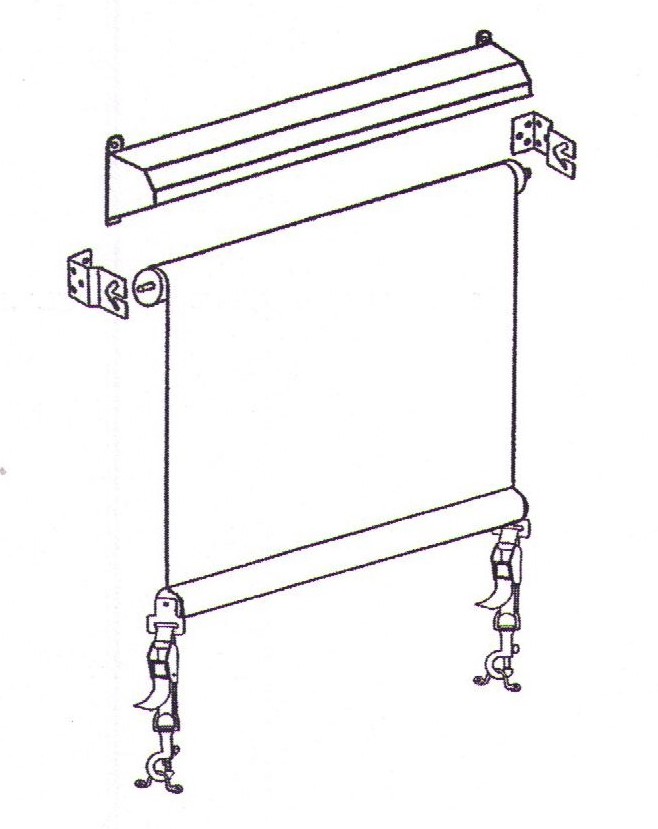 Spring Loaded Straight drop line drawing